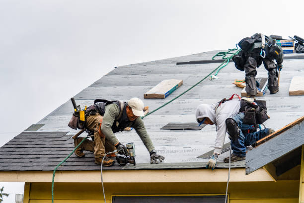 Professional Gutter Installation technician working in Cape May, NJ